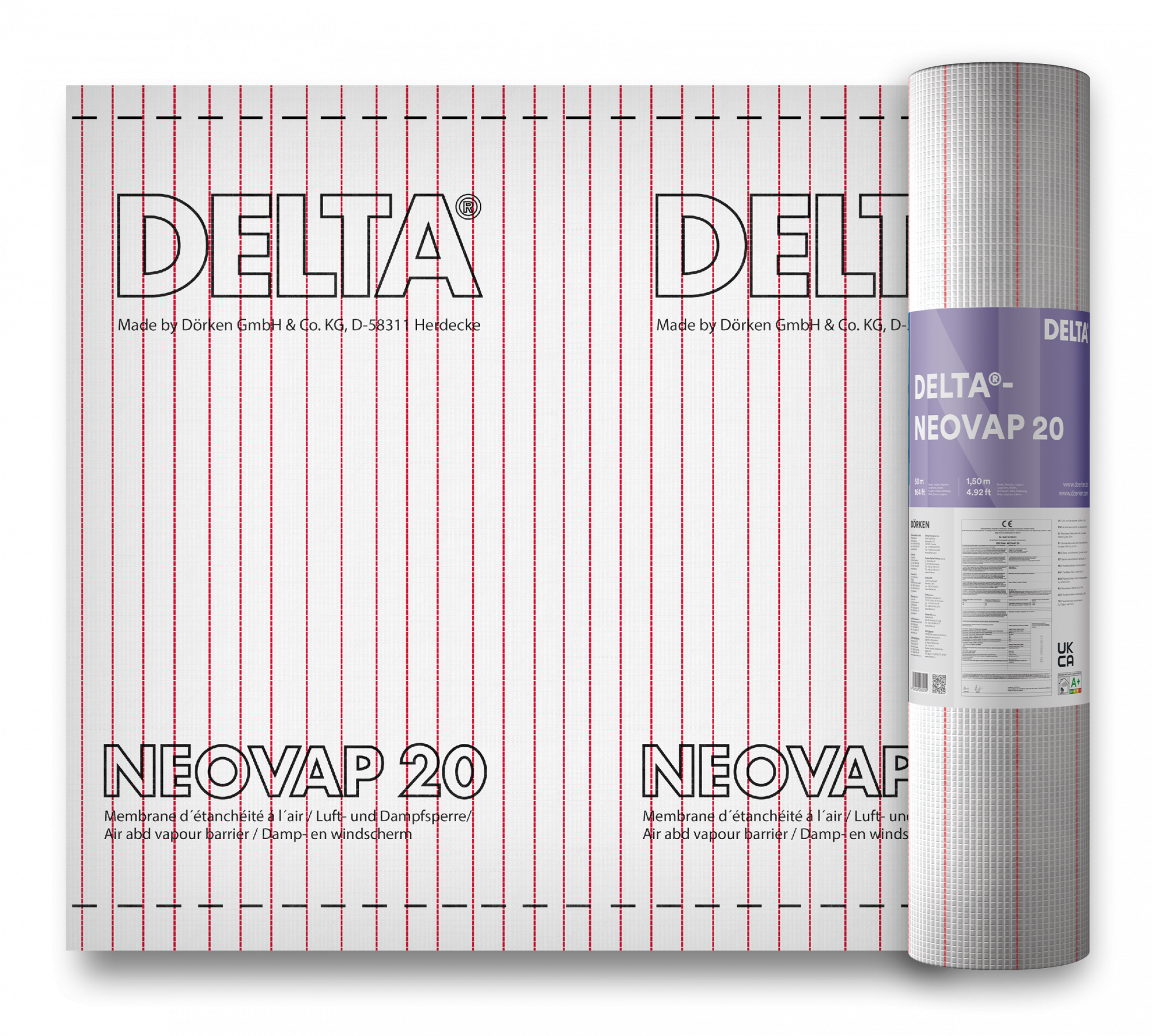 DELTA-NEOVAP 20 армированная пароизоляционная плёнка, Sd=20 м